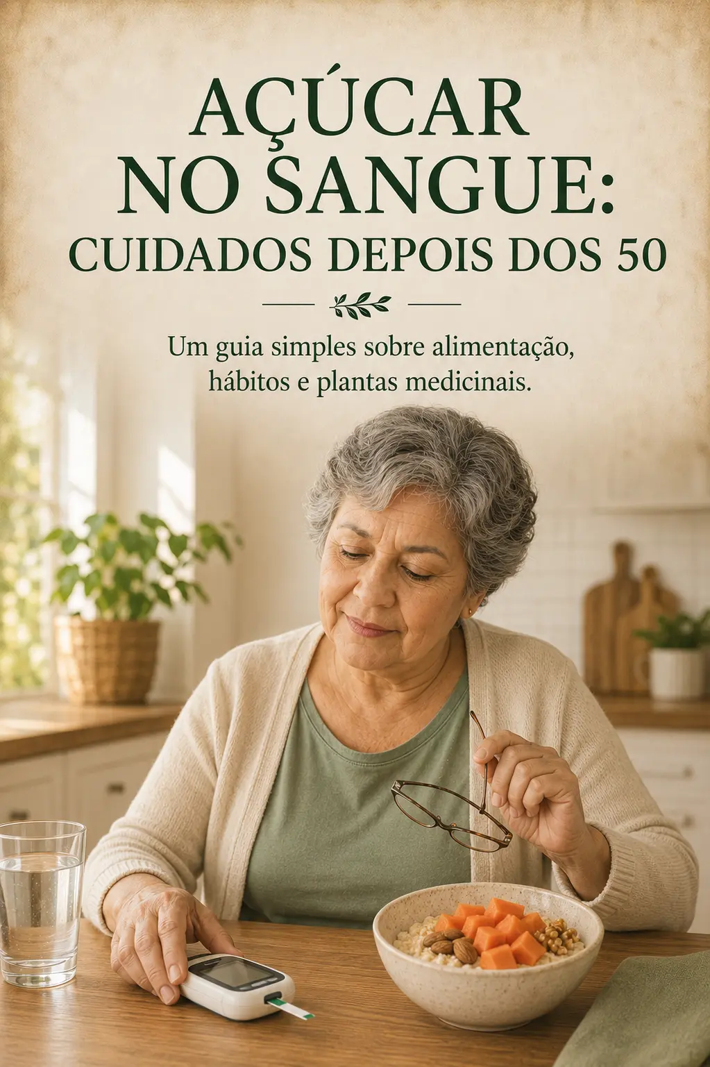 Capa do livro digital Açúcar no Sangue: Cuidados Depois dos 50